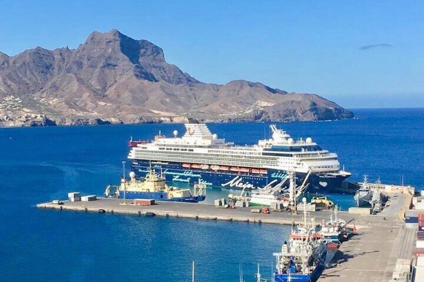 MeinShiff docked at Porto Grande, Mindelo, São Vicente, Cabo Verde