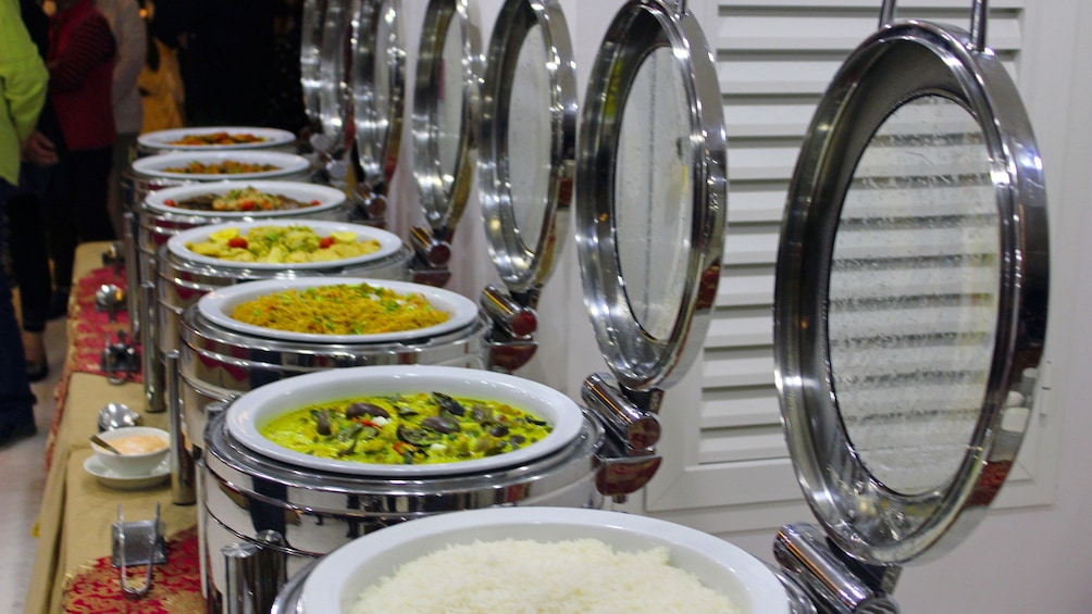 A buffet of food.