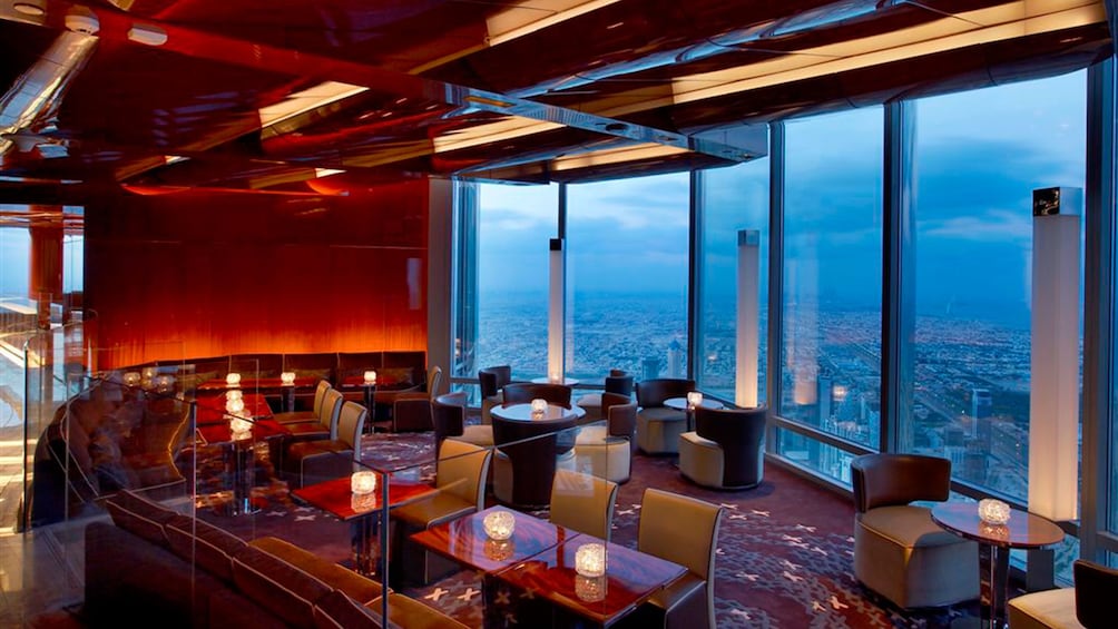 Restaurant inside the Burj Khalifa in Dubai