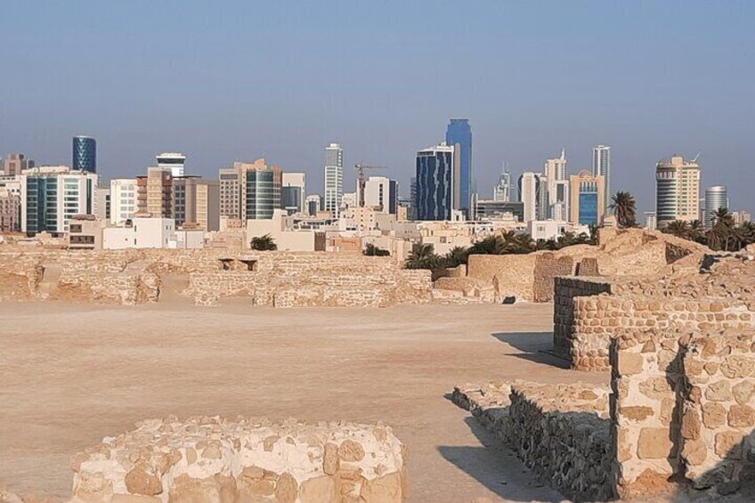 Manama city from Bahrain Fort
