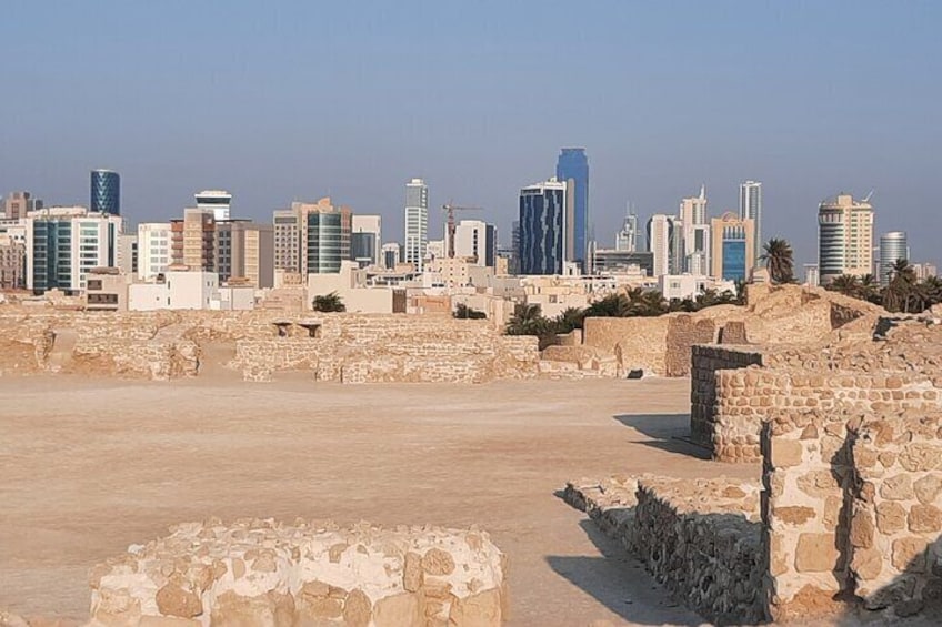 Manama city from Bahrain Fort