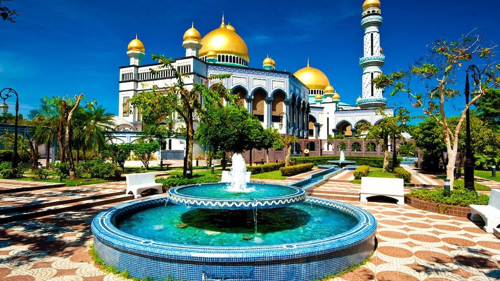Show item 5 of 5. Day view of a beautiful building and fountain in Brunei