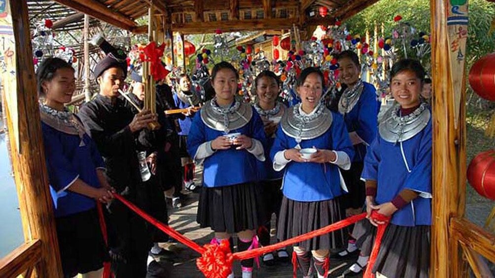 indigenous locals celebrating in Guilin