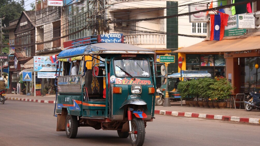 trolley car in street