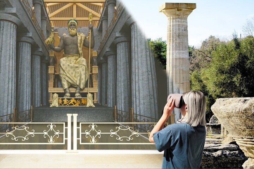 Statue of Zeus through Virtual Reality Glasses