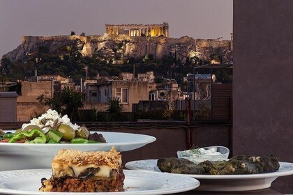 Greek Meze Cooking class and lunch with an Acropolis view