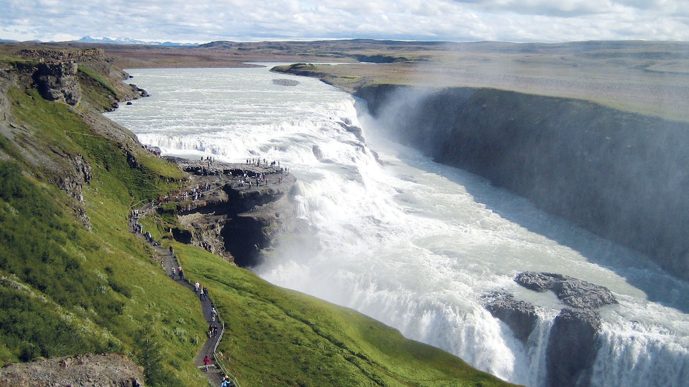 Massive Gullfoss Waterfall in Reykjavik