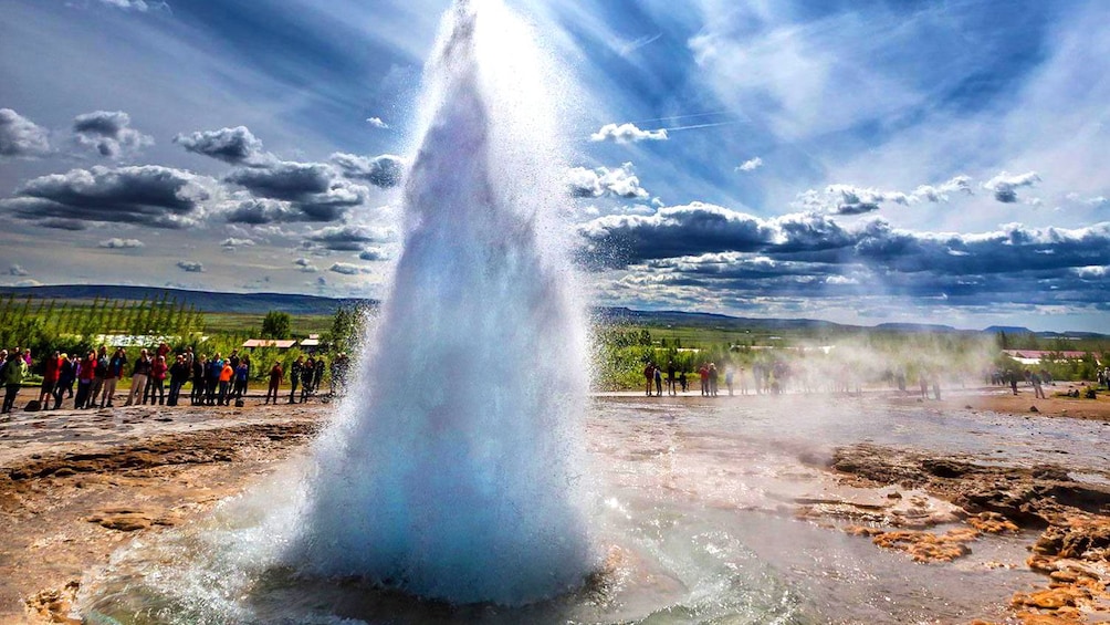 Erupting geyser in Reykjavik