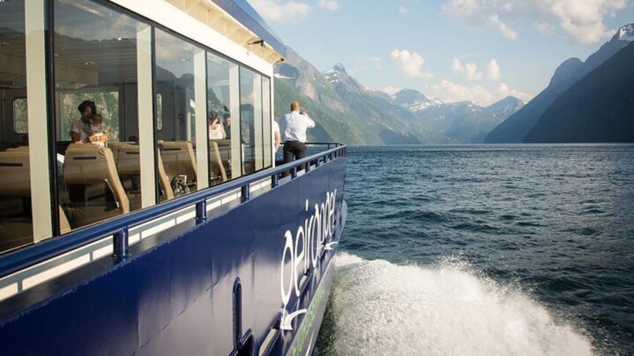 The 3 hour journey passing 3 different Fjords from the town of Ålesund to Geirangerfjord