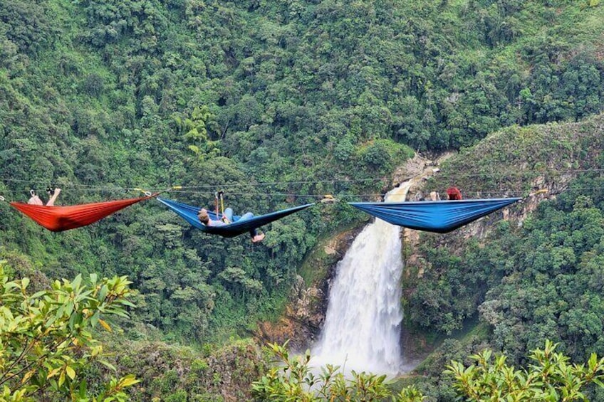 Zipline hammocks and giant waterfall medellin colombia