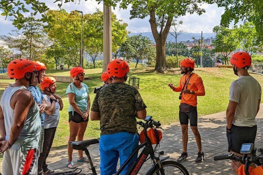 E-bike to a full downtown ride with coffee and fruit