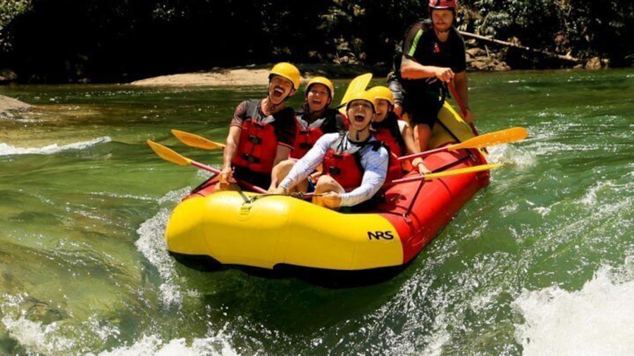 Fun rafting. Enjoy with family