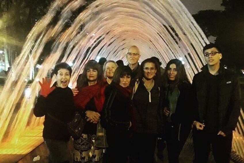 Lima: Water Magic Circuit, Historic Downtown & Catacombs Night Tour