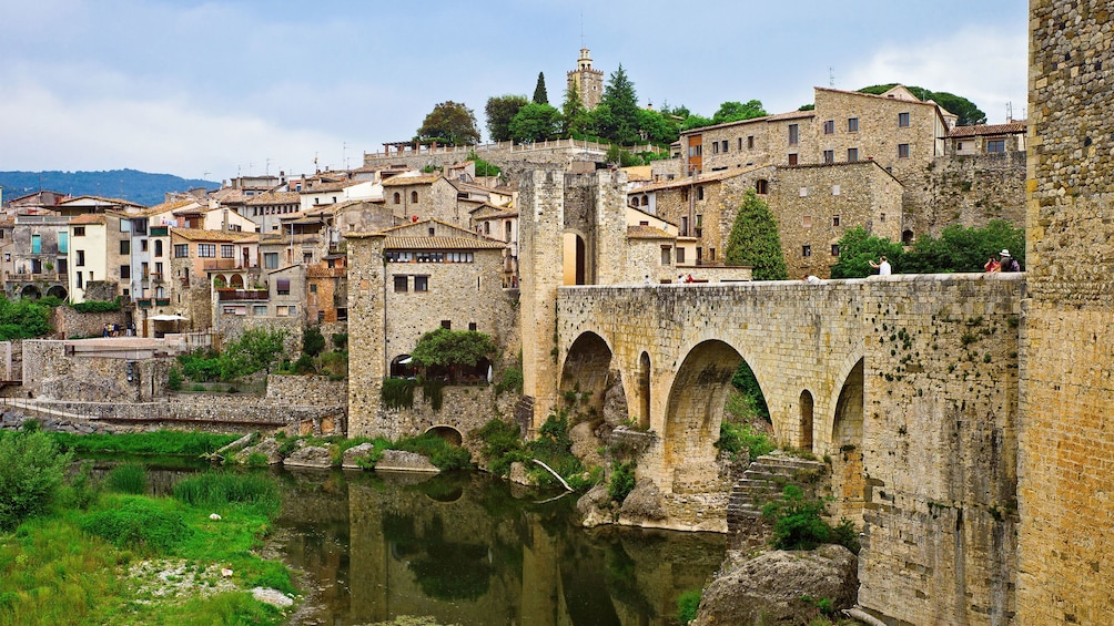 stone bridge by Castellfollit de la Roca in Barcelona