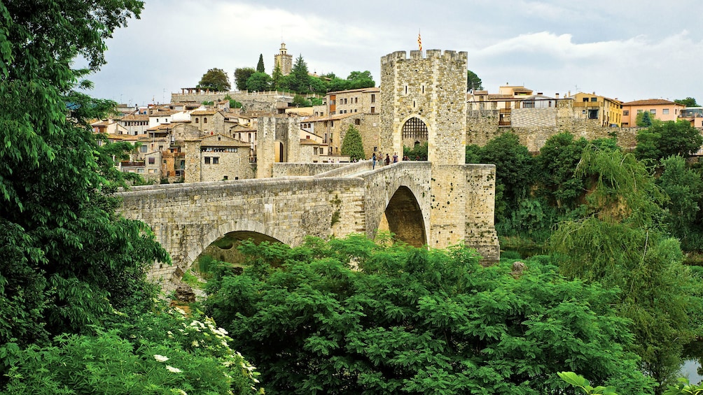 stone bridge by Castellfollit de la Roca in Barcelona