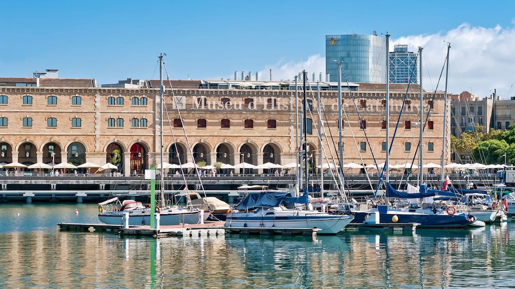 sailboats in marina in Barcelona