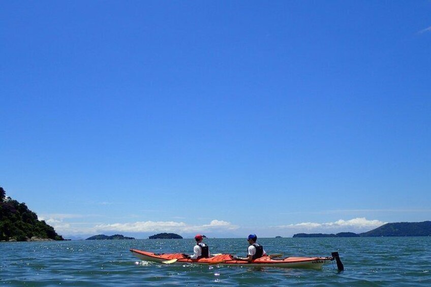 Kayaking in the bay of Paraty
