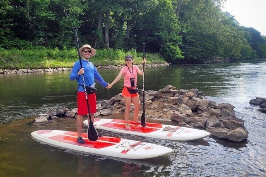 7 Mile Guided Paddleboard Tour On The French Broad River in Asheville