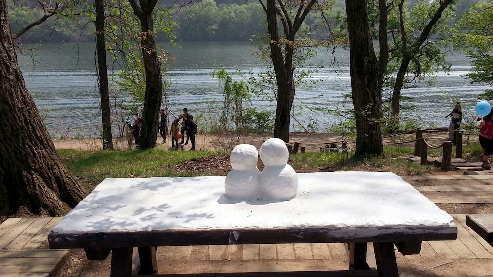 bench near river at Seoul