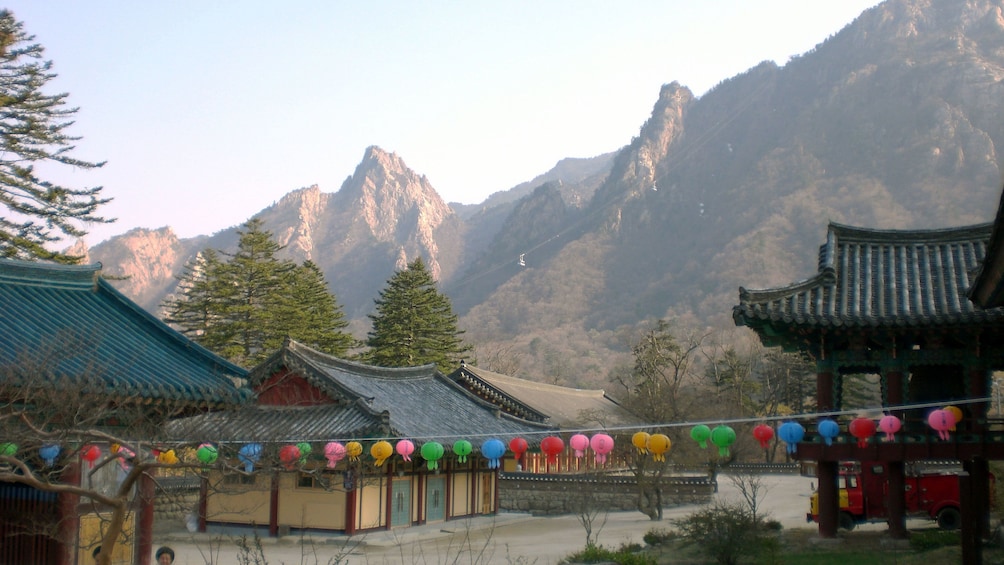 small town near mountains in seoul