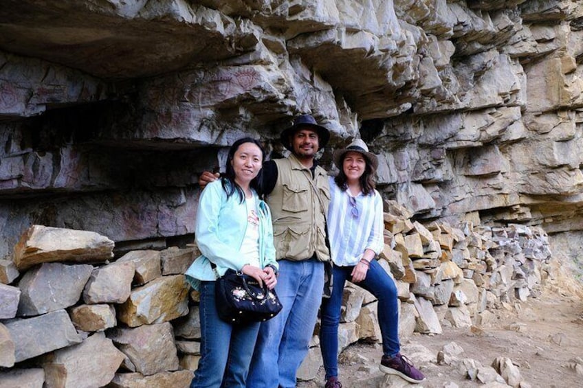 Seeing rock paintings at villa de leyva