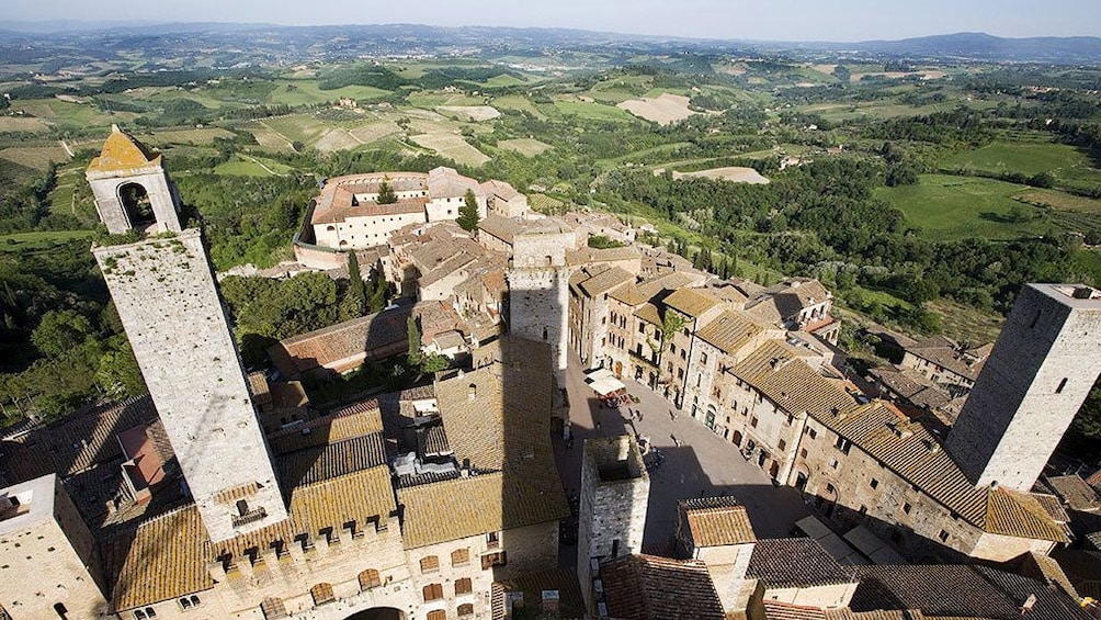 aerial view on Tuscany tour in Italy