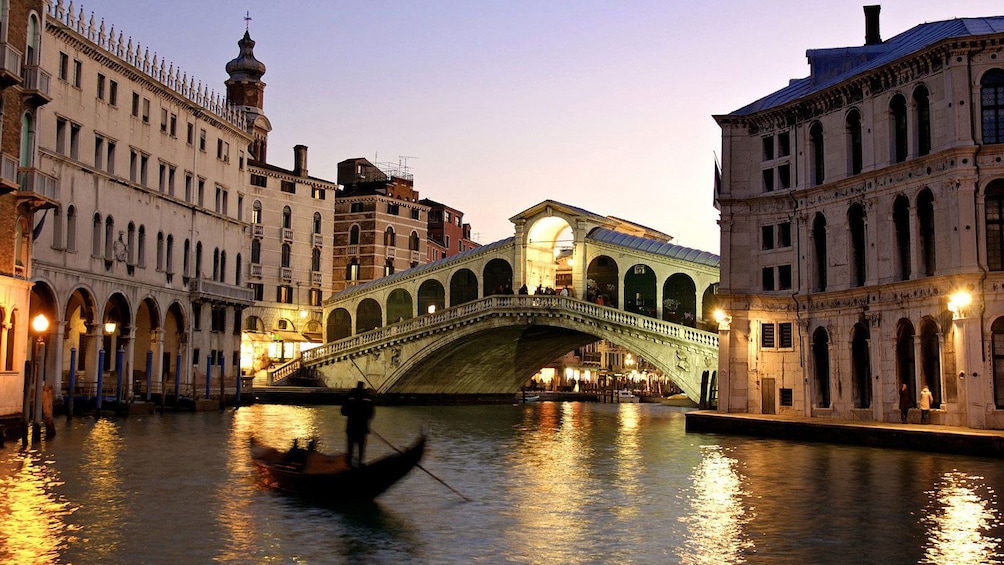 Rialto Bridge an Arch bridge in Venice Italy