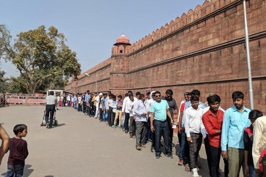 Ticket Queue at Red Fort