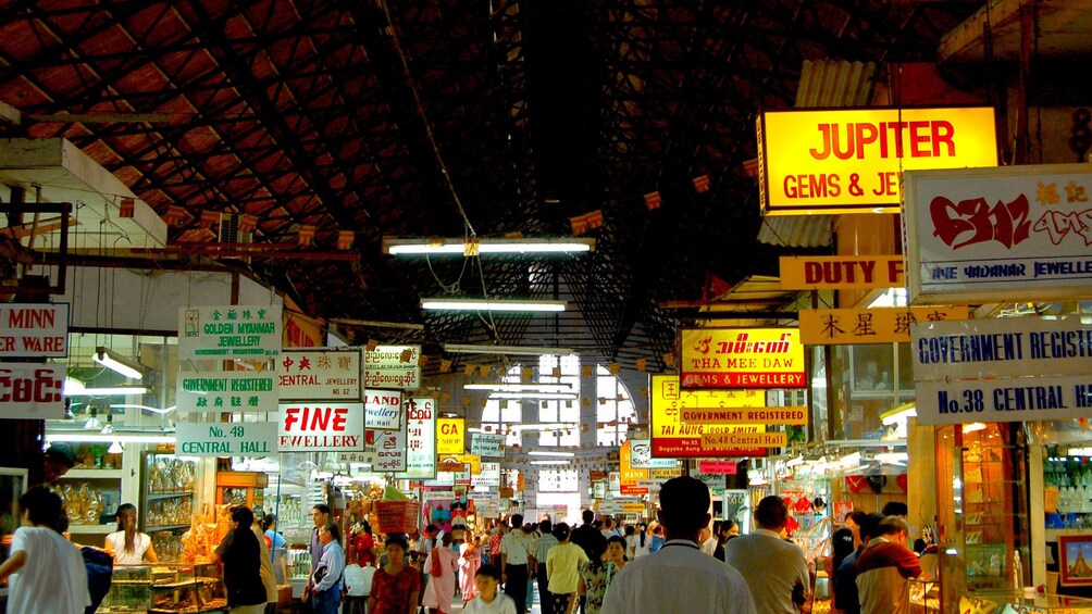 Interior of a market in Yangon
