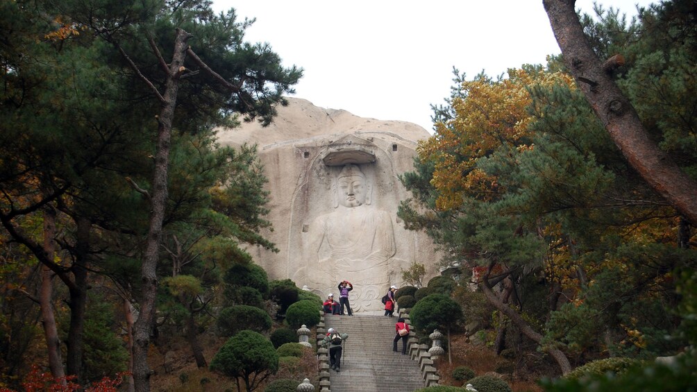 stairs to carved stone in seoul