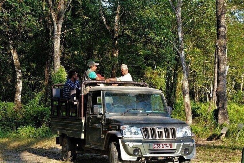 Jeep safari in Chitwan National Park