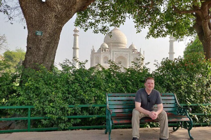 Sitting at the bench