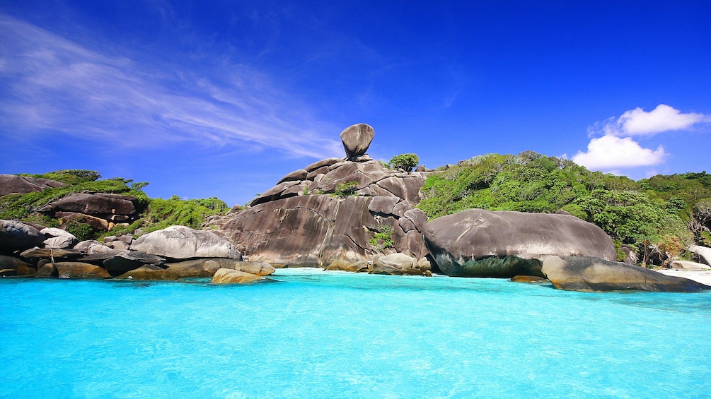 Stunning view of the waters at the Similan Islands in Thailand
