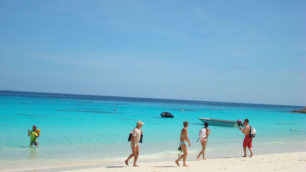 Tourists on the beach at Similan Islands in Thailand