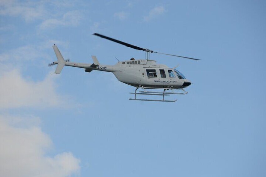 Full day chobe game drive, Guided tour of Falls & 15 mins helicopter flight