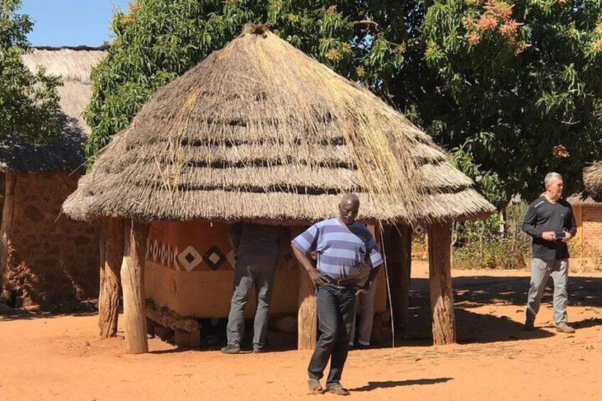 Inspecting the granary 