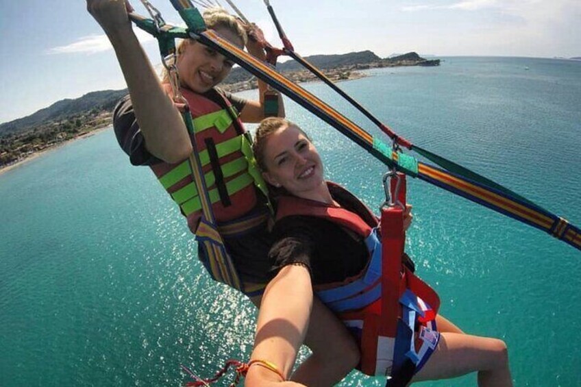 Double Paragliding Ride Experience at Megali Beach