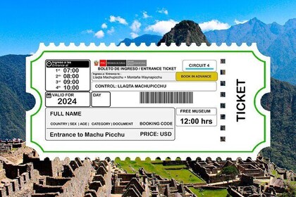 Tickets to Huayna Picchu four time options