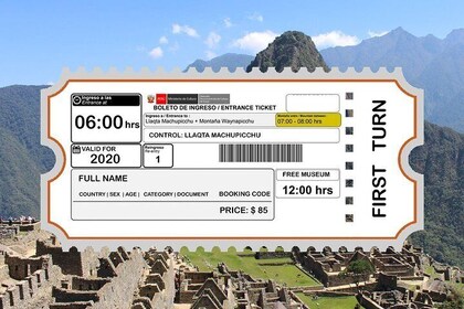 Tickets to Huayna Picchu First Schedule