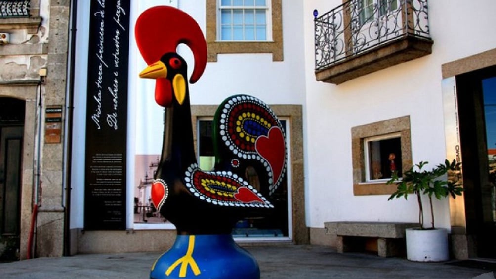 Statue of Galo de Barcelos rooster in Barcelos