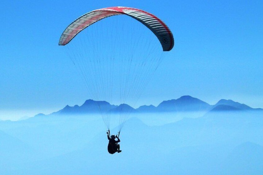 Morocco Marrakech Agafay Desert Paragliding Sunset.