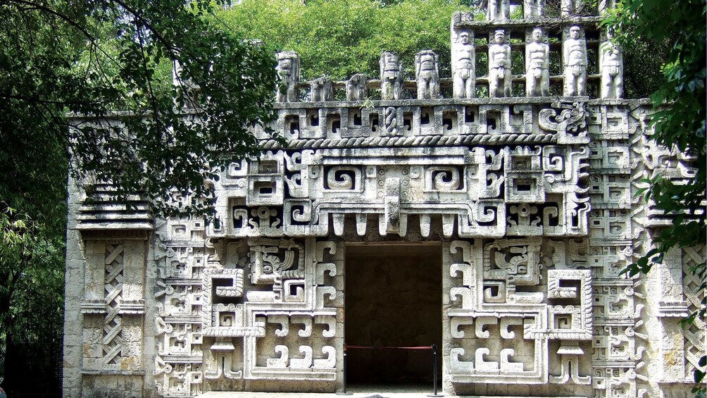 Hochob temple entrance reconstruction at the NAtional Museum of Antropology in Mexico city