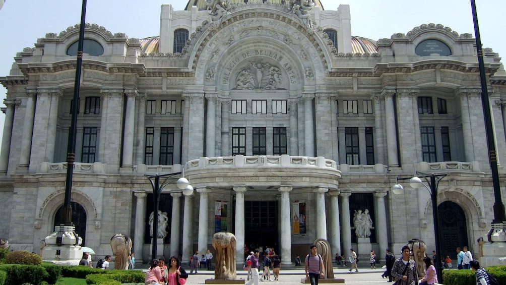 Entrance to the Palacio de Bellas Artes in Mexico City