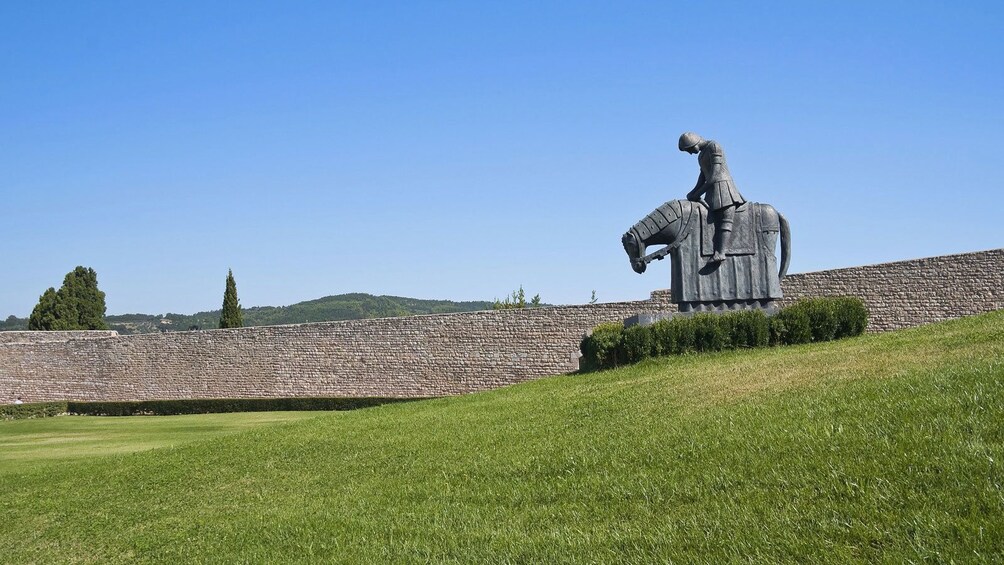 Scenic view of man on horse statue in Italy