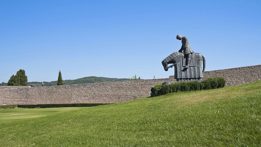 Scenic view of man on horse statue in Italy