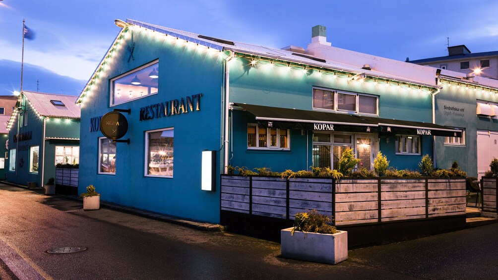 Exterior of Kopar Restaurant in Reykjavik