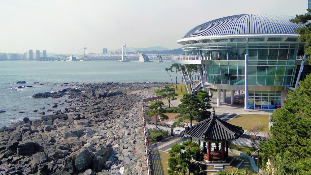 APEC Nurimaru and scenic view of the city in Busan 