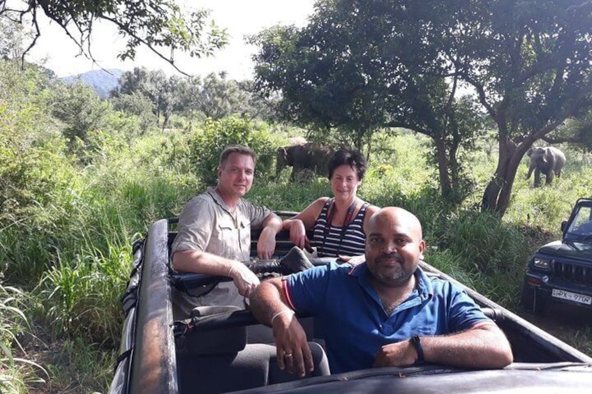 During the safari tour at Minneriya National Park