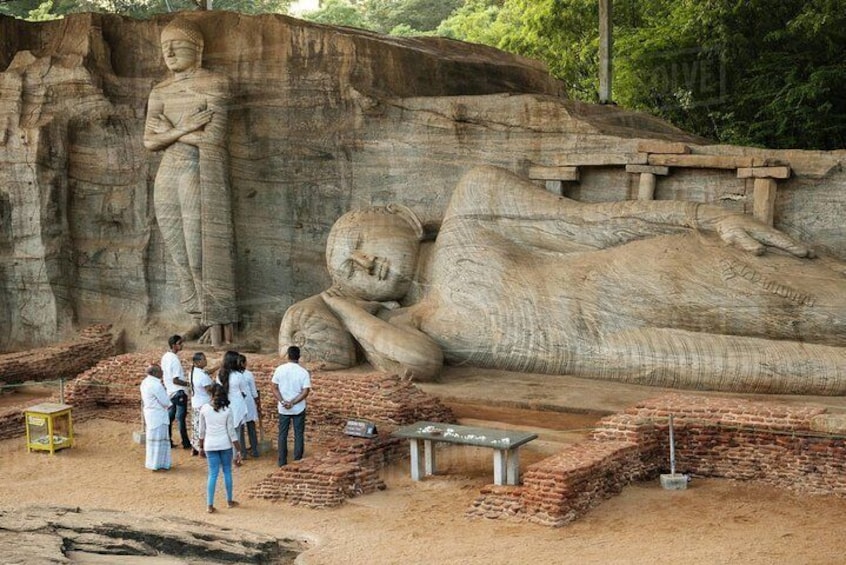 One of the iconic Buddha statue at the stone temple of Polonnaruwa.