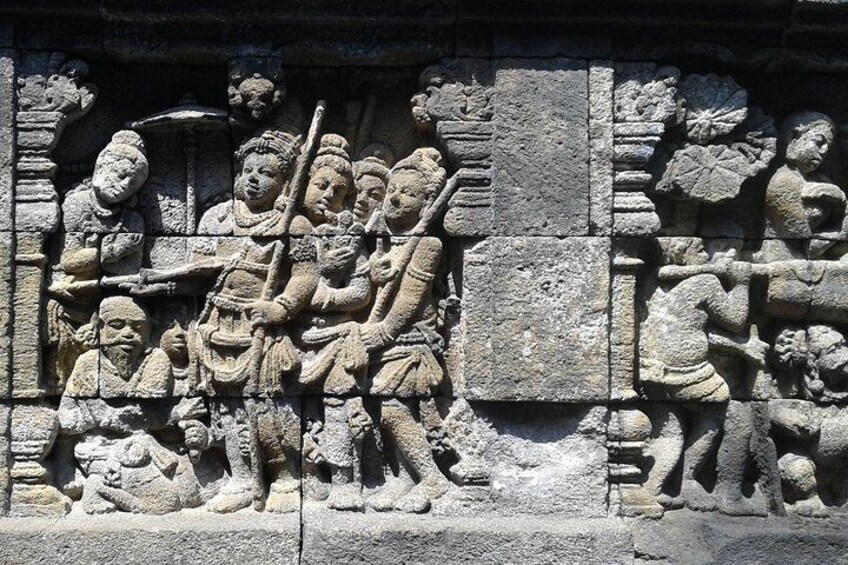 Relief in Borobudur Temple